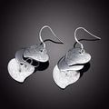 Triple Stacked Heart Earrings in White Gold by DailySale
