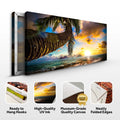 Tropical Blue Beach Hawaii Sunset Canvas Wall Art by Tailored Canvases