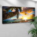 Tropical Blue Beach Hawaii Sunset Canvas Wall Art by Tailored Canvases