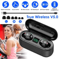 True Wireless V5.0 Earbuds with LED Display Magnetic Charging Dock by DailySale