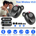 True Wireless V5.0 Earbuds with LED Display Magnetic Charging Dock by DailySale