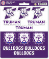 Truman State University Bulldogs 12-Piece Mini Decal Sticker Set, 5x6 Inch Sheet, Gift for football fans for any hard surfaces around home, automotive, personal items