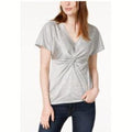 Bar III Twist-Front Blouse by Vanessa Jane