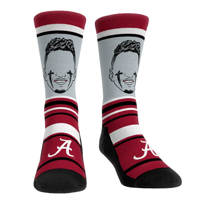 Tua Tagovailoa - Alabama Crimson Tide - Superstar Stripes by Rock 'Em Socks