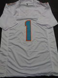 Tua Tagovailoa Miami Dolphins Autographed Custom Football Jersey GA coa by Price Is Right Miami