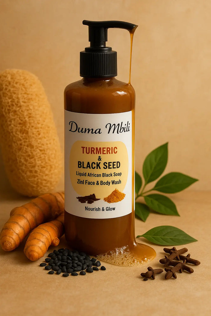 Turmeric & Black Seed African Black Soap by Duma Mbili LLC