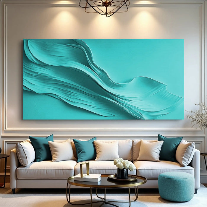 Turquoise Minimalist Wall Art by Tailored Canvases