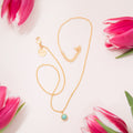 Turquoise Dainty Pendant Necklace by Christina Greene