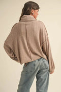 Turtle Neck Dolman Sleeve Sweater - Coco by Boutique 23