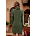 Turtleneck Pullover Sweaters Casual Long Sleeve Plain Winter Knit Sweater Dress by DailySale
