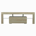 TV Stand with LED Lights Open Shelf Console Storage Table by DailySale