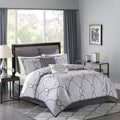Madison Park Anouk 12-PC. Jacquard Comforter Set, Silver, King by Vanessa Jane
