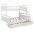 Twin over Full Bunk Bed with 2 Storage Drawers by DailySale