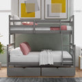 Twin over Full Bunk Bed with 2 Storage Drawers by DailySale