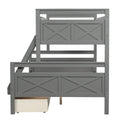 Twin over Full Bunk Bed with 2 Storage Drawers by DailySale