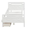 Twin over Full Bunk Bed with 2 Storage Drawers by DailySale