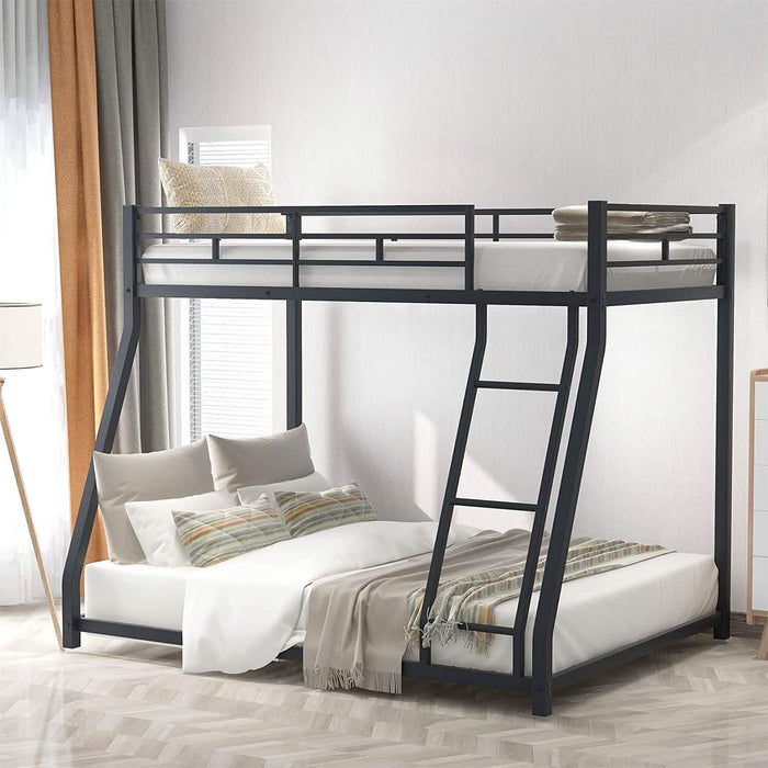 Twin Over Full Low Bunk Bed with Ladder by DailySale