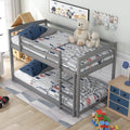 Twin Over Twin Floor Bunk Bed with Ladder by DailySale