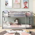 Twin Over Twin Floor Bunk Bed with Ladder by DailySale