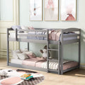 Twin Over Twin Floor Bunk Bed with Ladder by DailySale