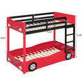 Twin Size Car-Shaped Bunk Bed with Wheels by DailySale