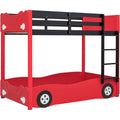 Twin Size Car-Shaped Bunk Bed with Wheels by DailySale