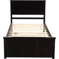 Twin Size Platform Bed with A Trundle by DailySale