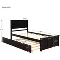 Twin Size Platform Bed with A Trundle by DailySale