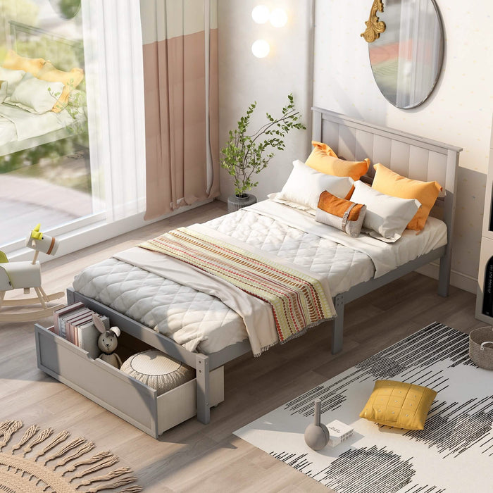 Twin Size Platform Bed with Storage by DailySale