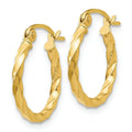 Twisted 14k Gold Hoops Earrings by Fine Color Jewels
