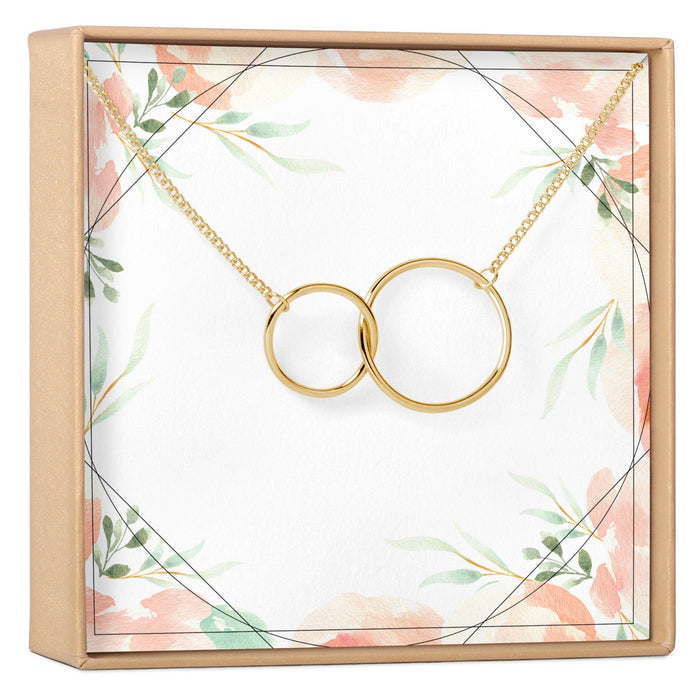 Two Interlocking Circles Necklace by Dear Ava