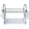 Two-Tier Stainless-Steel Dish Rack - 16" Rack by DailySale