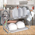 Two-Tier Stainless-Steel Dish Rack - 16" Rack by DailySale
