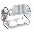 Two-Tier Stainless-Steel Dish Rack - 16" Rack by DailySale
