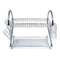 Two-Tier Stainless-Steel Dish Rack - Assorted Sizes by DailySale