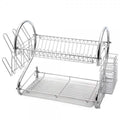 Two-Tier Stainless-Steel Dish Rack - Assorted Sizes by DailySale