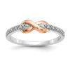 Two-Tone Silver Infinity Diamond Ring