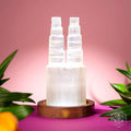 Two-Tower Selenite Lamp – Deep Energy Cleanse & Reset by Conscious Items