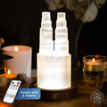 Two-Tower Selenite Lamp – Deep Energy Cleanse & Reset by Conscious Items