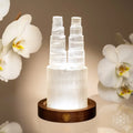 Two-Tower Selenite Lamp – Deep Energy Cleanse & Reset by Conscious Items