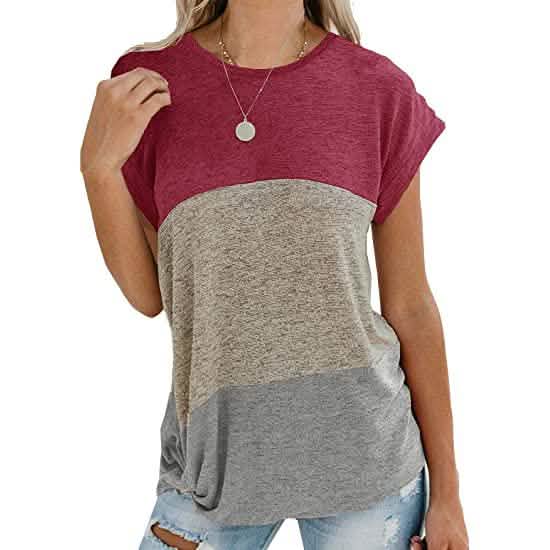 Women's Long Sleeve Tops Side Twist Knotted T Shirts by DailySale