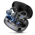 TWS Bluetooth Earphones with Microphones Sport Ear Hook LED Display by DailySale