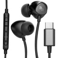 Type C Headphones, In-Ear Wired Earbuds with Microphone & Volume Control Mic Earphones by DailySale