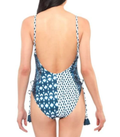 Jessica Simpson Batik Babe Tassel-Trim One-Piece Swimsuit, Size Small by Vanessa Jane