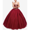 Dancing Queen/Quinceañera Embellished Pleated Strapless Gown, Size Large by Vanessa Jane