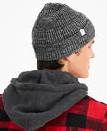 Sun + Stone Mens Solid Logo Knit Cuffed Beanie by Vanessa Jane