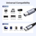 UGREEN USB B to USB C 3 FT Printer Cable (Refurbished) by DailySale
