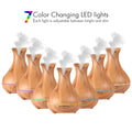 Ultrasonic Air Humidifier With Wood Grain 7 Color Changing LED Lights by DailySale