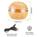Ultrasonic Aroma Essential Oil Diffuser Wood Grain by DailySale
