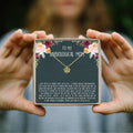 Unbiological Mom Lotus Necklace by Dear Ava